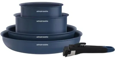 Immagine prodotto di Set di pentole da cucina 5 pezzi con manico rimovibile Blu Arthur Martin AM8896