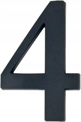 Obrázek produktu pro Číslo domu 4 černá 19 cm