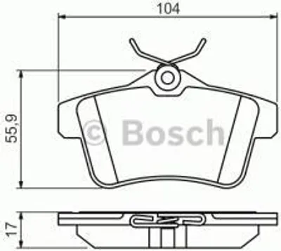 Produktbild von Bosch Bremsbelagsatz, Scheibenbremse Hinterachse 0 986 494 437