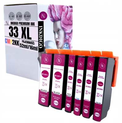 Produktbild von Inkdigo Tintenset T3351-T3364 für Epson Expression Premium XP-530, XP-540, XP-630, XP-635 – CMYK, 116 ml,