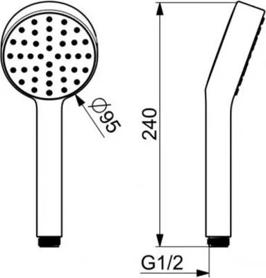 Produktbild von HANSA HANSAMEDIJET Handbrause, 1-strahlig, chrom, 04160180