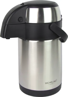 Produktbild von Michelino Pump-Isolierkanne/Kaffeekanne/Thermoskanne/Doppelwandig aus Edelstahl – 5,0 Liter