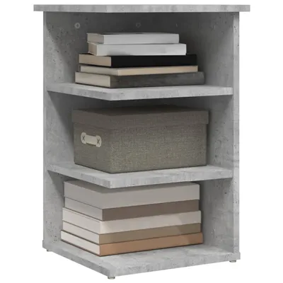 Image de vidaXL Étagère d'appoint gris béton 35x35x55 cm Bois composite