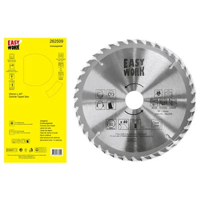 Immagine prodotto di Lama circolare in metallo duro 250 mm 40 denti