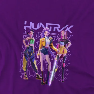 Productafbeelding van K-Pop Demon Hunters - T-shirt voor kinderen, model TV20447 (maat 140-146), zwart