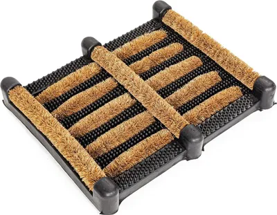 Produktbild von Kokosmat - Dreckfangmatte mit gummierter Fußmatte - Antirutsch - Schuhmatte - Für drinnen und draußen - Wetterfest - 30 x 35 cm