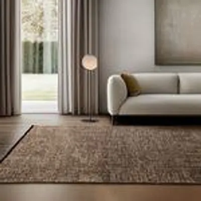 Produktbild von Moderner Boho Teppich, Vintage Design & Komfort aus Chenille für Wohnzimmer, Schlafzimmer, Büro & Küche, Größe: 160 x 230 cm, Farbe: Braun