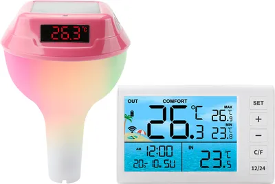 Produktbild von INF Schwimmendes Poolthermometer mit LED-Anzeige, TS-PL01