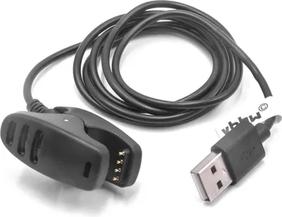Produktbild von vhbw USB Ladekabel kompatibel mit Suunto Ambit 3 Multisport GPS, Ambit Sport watch Smartwatch Fitnesstracker - Dockingstation Schwarz, 100 cm