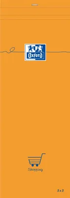 Obrázok produktu pre Oxford Notizblock, 74 x 210 mm, kariert, 80 Blatt, orange