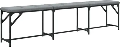 Obrázok produktu pre Jedálenská lavica bledosivá 186x32x45 cm oceľ a látka