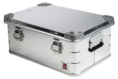 Produktbild von Aluminium Transportkoffer mit Außenmaßen von 250 x 580 x 385 mm und Innenmaßen von 220 x 550 x 350 mm