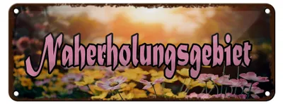 Produktbild von Blechschild Hinweis 27x10cm Naherholungsgebiet Dekoration