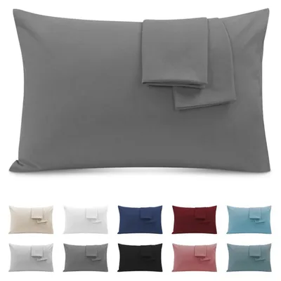 Obrázok produktu pre Poťahy na vankúše 50x90 cm, mikrovlákno, tmavosivá farba, sada 2 kusov