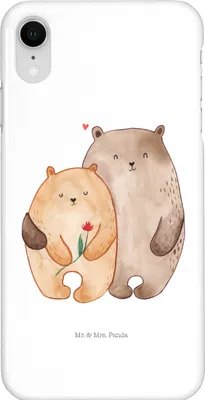 Produktbild von Mr. & Mrs. Panda Iphone XR Handyhülle Bären Liebe - Weiß - Geschenk, Freundin, Handy Case, Kuscheln, Verknallt, Premium Kunststoff, Hochzeitstag, Verheiratet