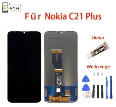 Produktbild von Für Nokia C21 Plus LCD Display Touchscreen Schwarz Ersatzteil