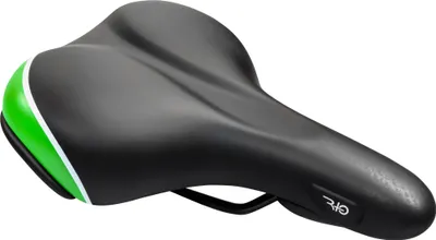 Image de Selle de vélo Zündapp Z700, selle confort pour vélo de ville et de randonnée, confortable, noir/vert