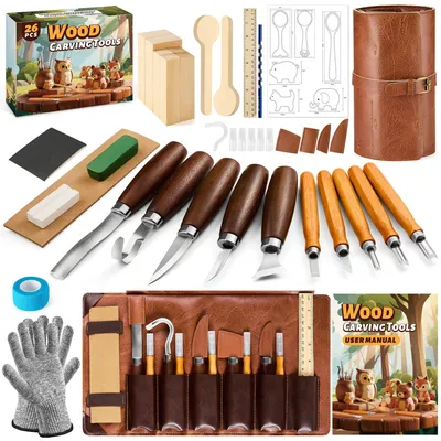 Produktbild von Elzusha – 26-teiliges Holzbearbeitungs-Set für Anfänger