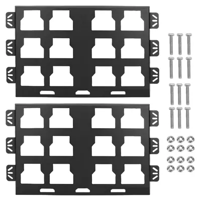 Immagine prodotto di 2 piastre di montaggio per cassetta degli attrezzi, adatte per il fissaggio a parete o a pavimento dei sistemi Packout, compatibili con le basi metalliche