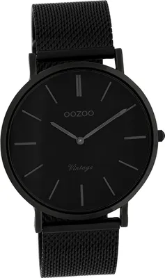 A product shot of a black wristwatch.
