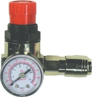 Image de Mini Détendeur 1/4" Mecafer Régulation De Pression Précise Avec Manomètre Intégré - Mecafer