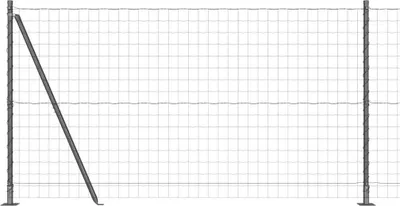 Produktbild von vidaXL Geschweißter Drahtzaun mit Betonfundament 10 x 1,2 m (B x H)