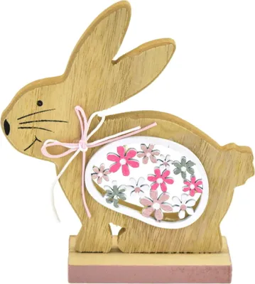 Produktbild von Hase mit Blumen 12 cm
