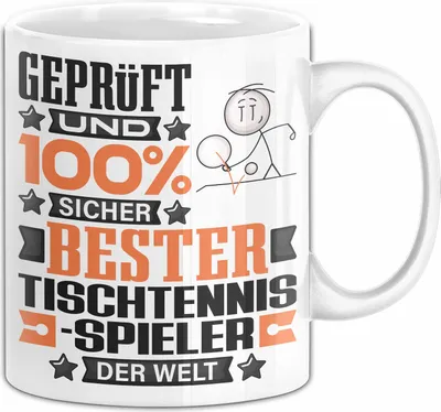 Produktbild von Tischtennisspieler Geschenk Lustiger Spruch für Tischtennisspieler Geschenkidee Bester Tischtennisspieler Der Welt (Weiß)