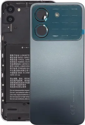 Produktbild von Für ZTE Blade A54 Akkudeckel Battery Back Cover Ersatzteil Reparatur Grau