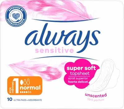 Image de Serviettes hygiéniques Always ultra sensitive à rabats 8 pièces.
