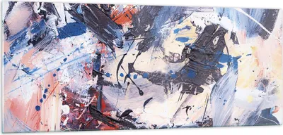 Produktbild von Bilder auf glas - Einteilig - Abstraktion verschüttet Farben - 100x40cm - Glasbilder - Wandbilder - Bilder - Wanddekoration aus Glas - Glas Bilder - Wandbild auf Glas - GAB100x40-4383