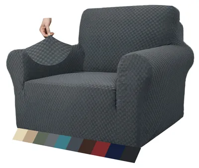 Produktbild von Omgoods - Jacquard-Sitzbezug für Wohnzimmer – elastisch und rutschfest