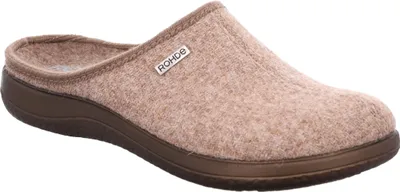 Produktbild von Rohde Damen Pantoffel Hausschuh Schurwolle Harris Tweed Bari 6545, Größe:41 EU, Farbe:Beige