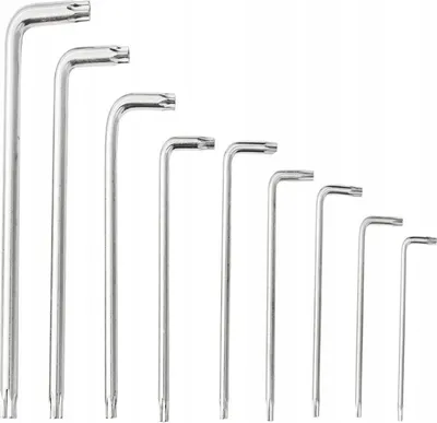 Produktbild von 9-teiliger Sechskantschlüssel Satz 1.5-10mm CrV Torx