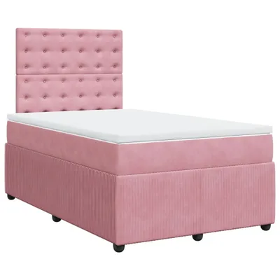 Produktbild von Boxspringbett mit Matratze Rosa 120x200 cm Samt