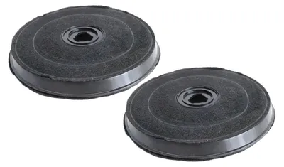 Two charcoal filters for a range hood, shown against a white background.