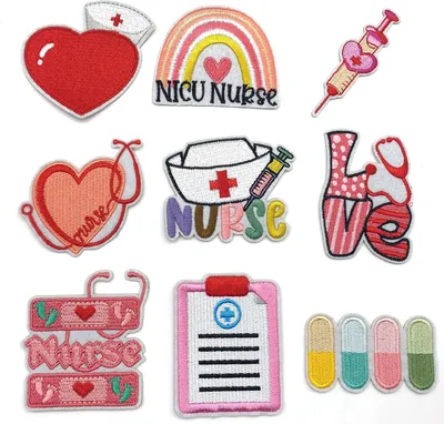 Obrázok produktu pre Nažehlovačky set 9 kusov, výšivka, pre oblečenie