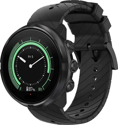 Produktbild von Silikon-Smartwatch-Armband - Passend für Suunto 9 - Baro Silikonarmband - Schwarz - Strap-it Uhrenarmband / Armband