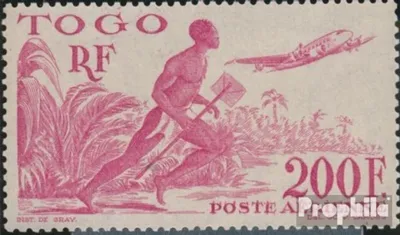Produktbild von Briefmarken Togo 1947 Mi 216 mit Falz Flugzeuge