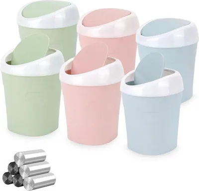 Produktbild von Famanu Mini Mülleimer mit Schwingdeckel - Kompakt, 6 Farben