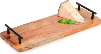 Produktbild von Serviertablett aus Holz mit Griffen 40x15,5 cm