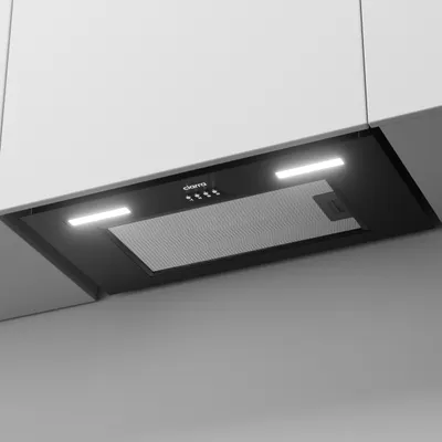 Immagine prodotto di CIARRA A+++ 650 m³/h cofano sottopiano cofano da incasso 60 cm acciaio inox cofano da incasso nero ricircolo aria di scarico VMB6926A
