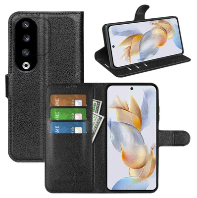 Immagine prodotto di Per Samsung Galaxy S23 FE Smart Mobile Phone Case Nero Pelle finta Custodia Cover Case Book