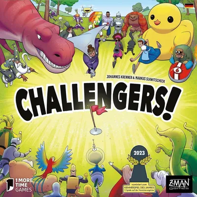 Produktbild von ZMND0028 - Challengers!, Kartenspiel, für 1-8 Spieler, ab 8 Jahren (DE-Ausgabe)
