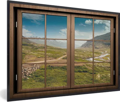 Produktbild von MuchoWow® MuchoWow® Gerahmtes Poster Ausblick - Natur - Landschaft 30x20 cm - Poster mit zchwarzem Bilderrahmen - Kunstdruck - Bild-Poster