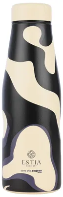 Obrázek produktu pro Termoska Estia, láhev na pití, 500 ml, izolovaná, béžová a černá, nerezová ocel