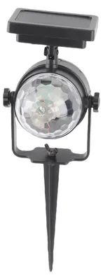 LED-Projektorlampe, Solar, mehrfarbig rotierend, wasserdicht, 3 Lichtquellen
