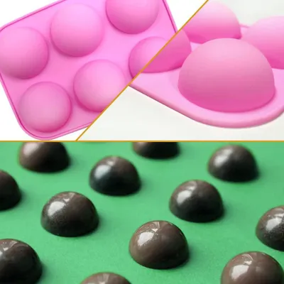 Produktbild von Siliconformen für Schokoladenkugeln - 4 Stück - ideal für Kuchen und Desserts