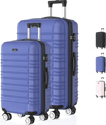 Produktbild von Voyagoux® AVALON - Reisekofferset M/L - Koffer - 2 Stück - Reisekoffer mit Rollen - Blau - TSA-Schloss