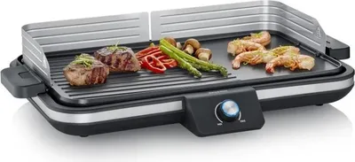 Produktbild von Elektrogrill SEVERIN PG8564, Grillfläche 50x30cm, Antihaftbeschichtung, Bis zu 230°C, 2300W